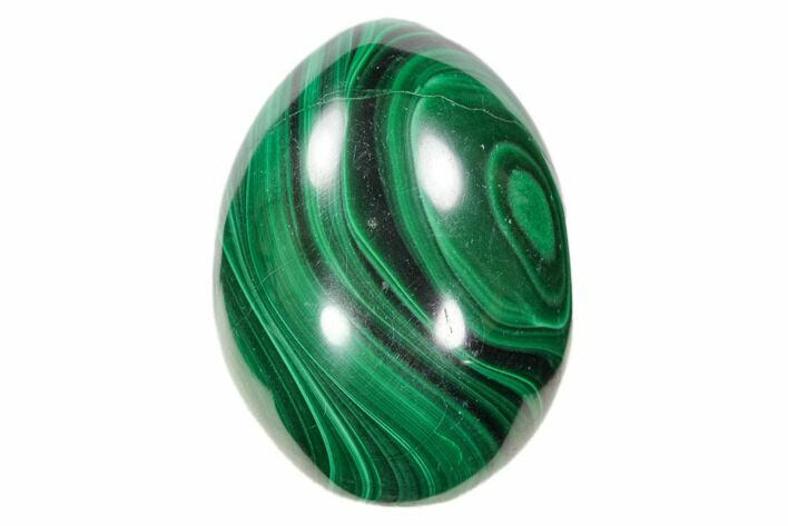 Stunning Polished Malachite Egg - Congo #115420